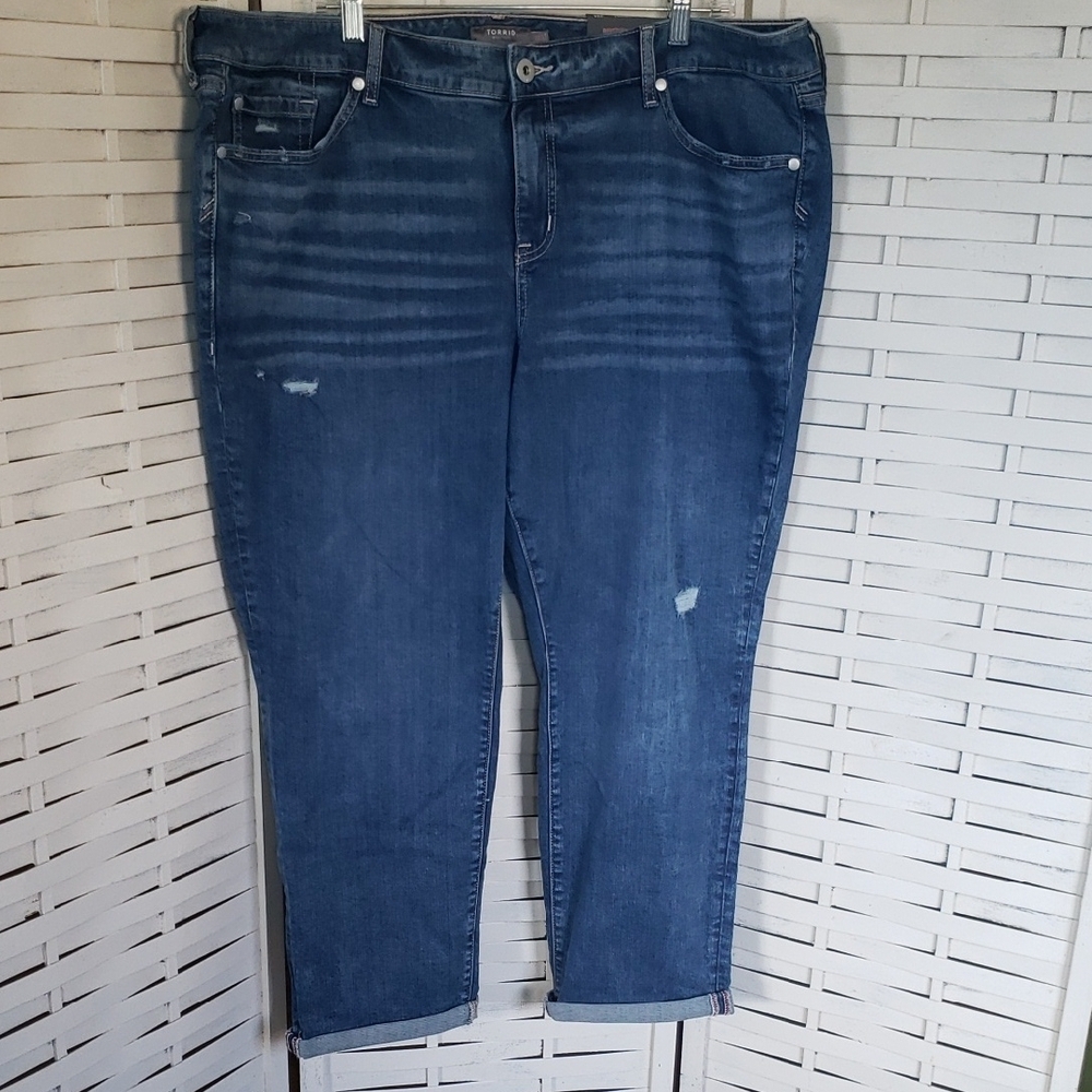 Torrid Boyfriend Straight Women's Blue Jeans Size 20S